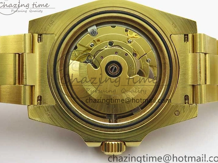 LN A2836 YG Dial Best Edition Wrapped Wrapped Bracelet Submariner Black 116618 D1F YG on 0207